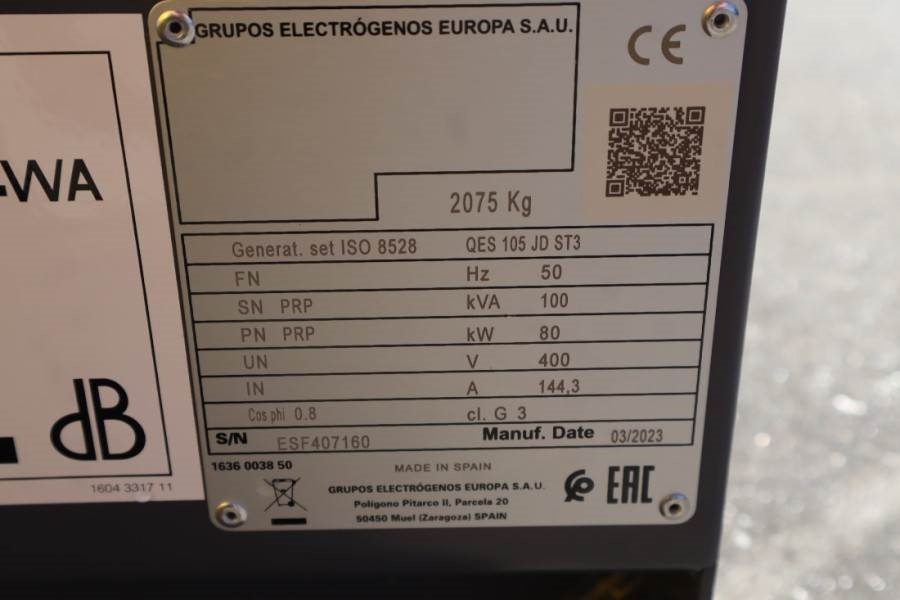 Generator set Atlas Copco QES 105 JD ST3 Valid inspection, *Guarantee! Diese: picture 6
