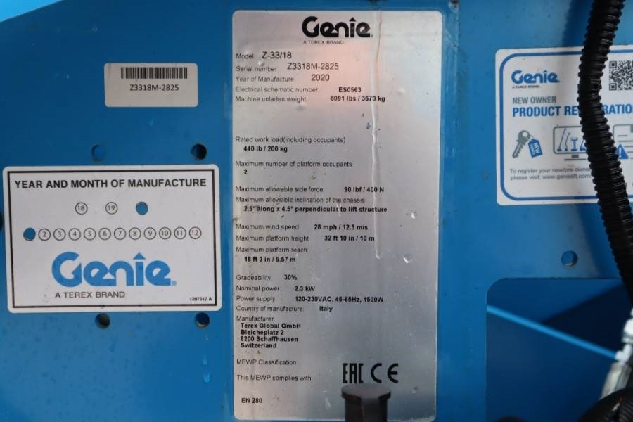 Leasing of Genie Z33/18 Electric, 12m Working Height, 5.6m Reach, 2  Genie Z33/18 Electric, 12m Working Height, 5.6m Reach, 2: picture 6