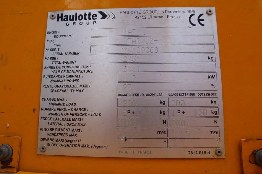 Scissor lift Haulotte STAR 10 Electric, 10m Working Height, 3m Reach, 20: picture 6