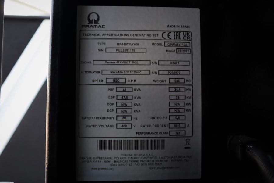 Generator set Pramac GPW45Y/FS5 Valid inspection, *Guarantee! Diesel, 4: picture 6