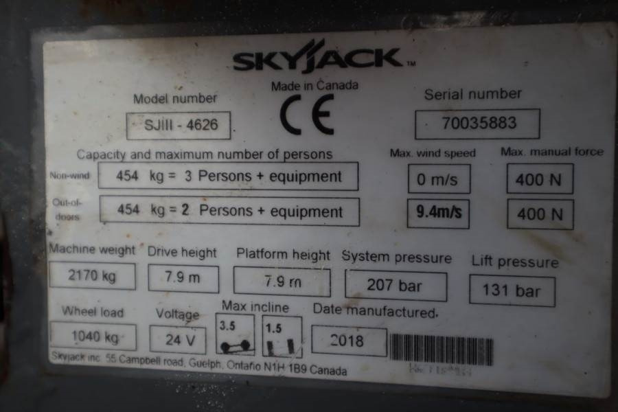 SkyJack SJ4626 ELECTRIC, 10M WORKING HEIGHT, 454KG CAPACIT - Scissor lift: picture 3 SkyJack SJ4626 ELECTRIC, 10M WORKING HEIGHT, 454KG CAPACIT - Scissor lift: picture 3