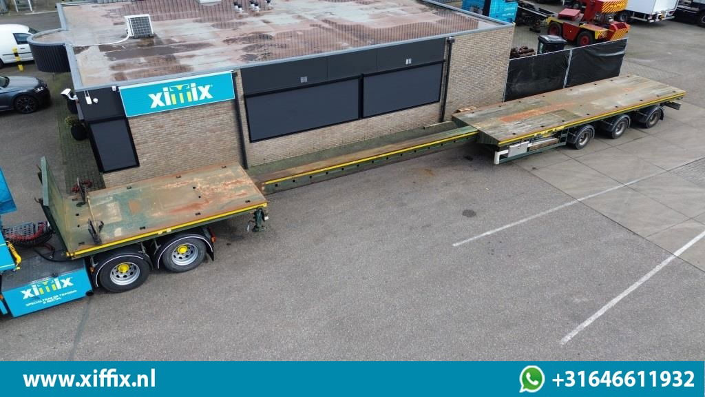 Broshuis 3-ass. Vlakke uitschuifbare Mega oplegger / 3x gestuurd - Dropside/ Flatbed semi-trailer: picture 1 Broshuis 3-ass. Vlakke uitschuifbare Mega oplegger / 3x gestuurd - Dropside/ Flatbed semi-trailer: picture 1