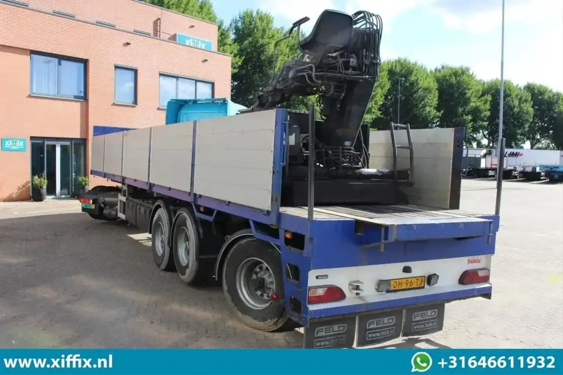 Floor 3-ass. Steenoplegger met Kennis 14 ton/mtr. Kraan / 13425 - Dropside/ Flatbed semi-trailer: picture 4 Floor 3-ass. Steenoplegger met Kennis 14 ton/mtr. Kraan / 13425 - Dropside/ Flatbed semi-trailer: picture 4