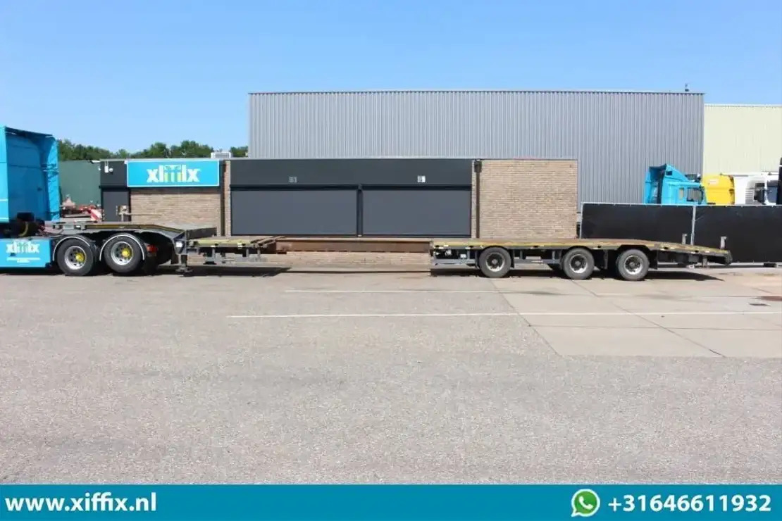 Low loader semi-trailer Meusburger 3-ass. Uitschuifbare semi dieplader / Naloop gestuurd / 13821: picture 7