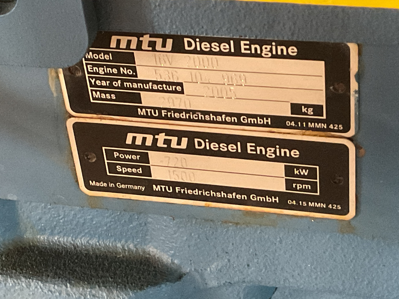 MTU 16V2000, 900KVA generatorset. Like brand new. Low standby hours - Generator set: picture 4 MTU 16V2000, 900KVA generatorset. Like brand new. Low standby hours - Generator set: picture 4