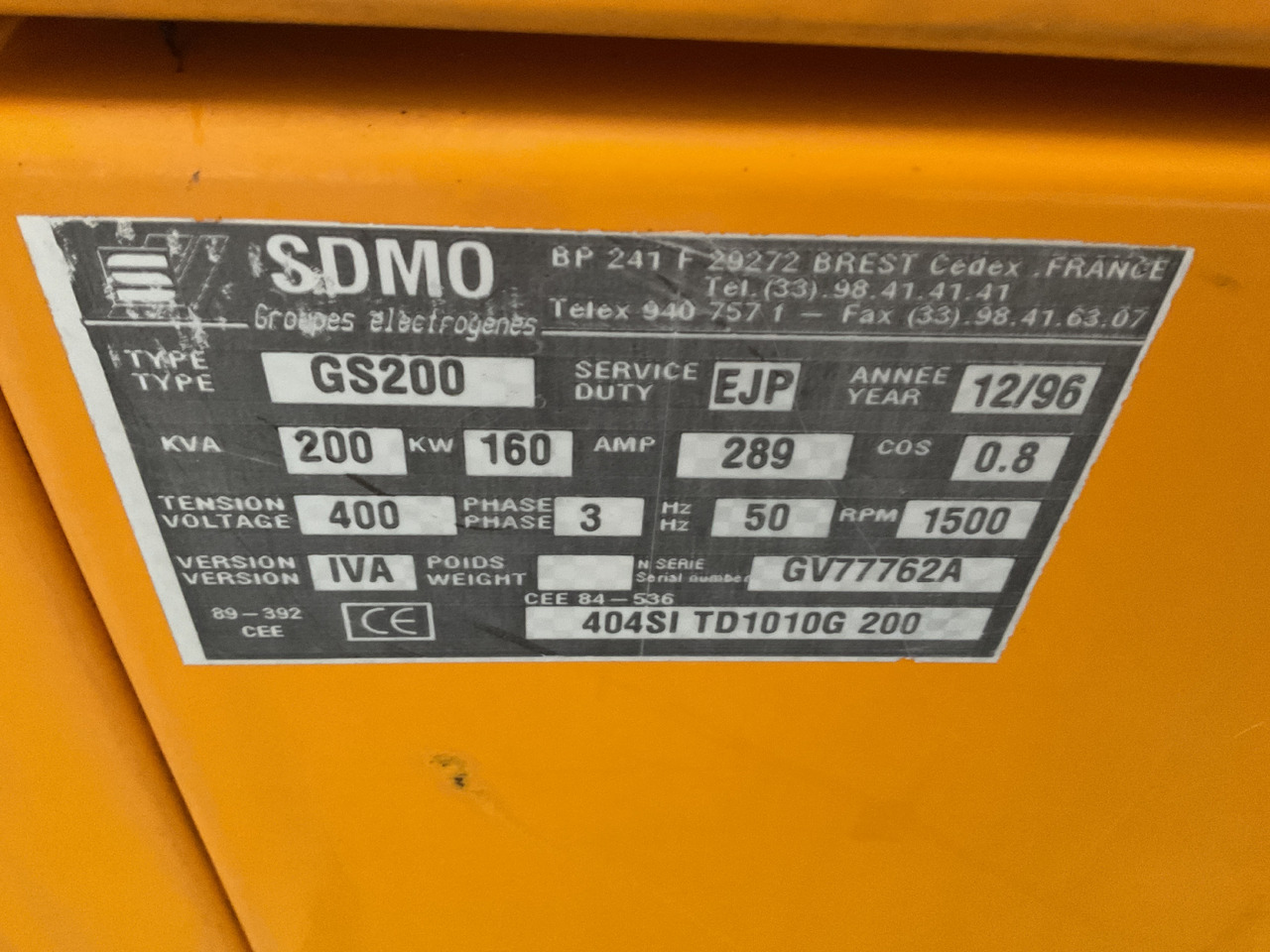 Generator set Volvo SDMO generator set. 200KVA. Very complete. Tested and approved.: picture 9 Generator set Volvo SDMO generator set. 200KVA. Very complete. Tested and approved.: picture 9
