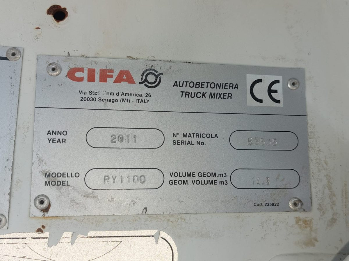 ASTRA HD8 6444 CIFA RY1100 - Concrete mixer truck: picture 2 ASTRA HD8 6444 CIFA RY1100 - Concrete mixer truck: picture 2