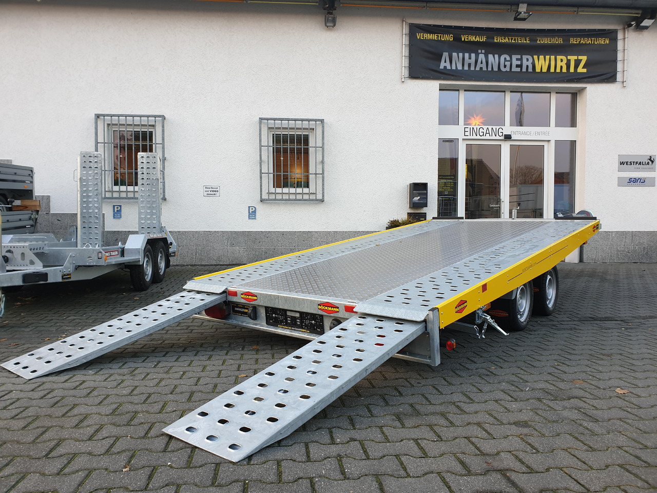 Böckmann AH 4320/35 430x208cm easyload ankipbar Aluboden 3500kg - Autotransporter trailer: picture 1 Böckmann AH 4320/35 430x208cm easyload ankipbar Aluboden 3500kg - Autotransporter trailer: picture 1