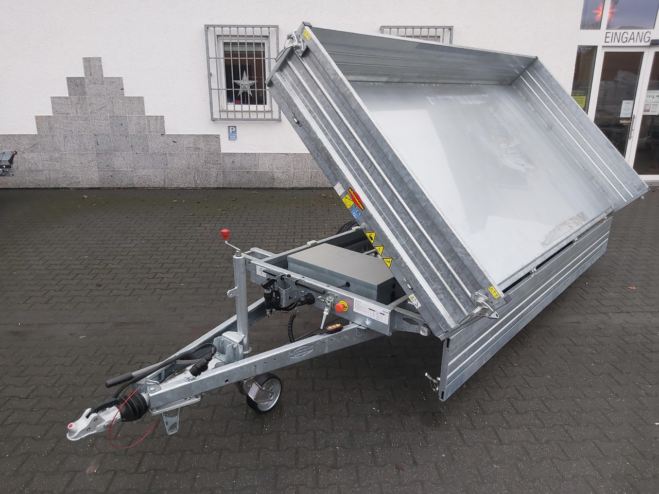 Böckmann Kipper DK ST 3718/35 Profi 374x180x40cm Stahlwände Elektro + NHP LFH 13" 3500kg - Tipper trailer: picture 2 Böckmann Kipper DK ST 3718/35 Profi 374x180x40cm Stahlwände Elektro + NHP LFH 13" 3500kg - Tipper trailer: picture 2