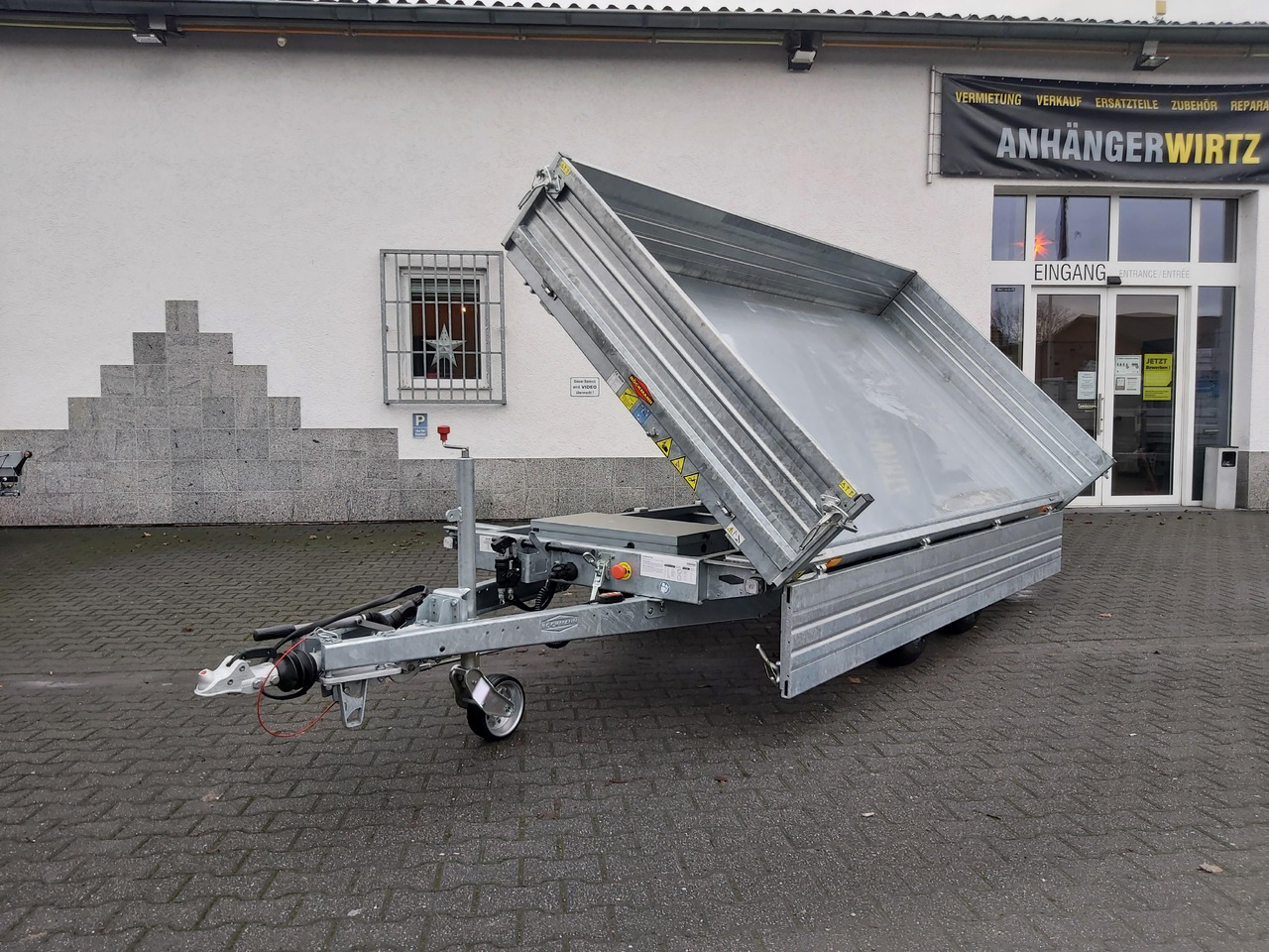 Böckmann Kipper DK ST 3718/35 Profi 374x180x40cm Stahlwände Elektro + NHP LFH 13" 3500kg - Tipper trailer: picture 1 Böckmann Kipper DK ST 3718/35 Profi 374x180x40cm Stahlwände Elektro + NHP LFH 13" 3500kg - Tipper trailer: picture 1