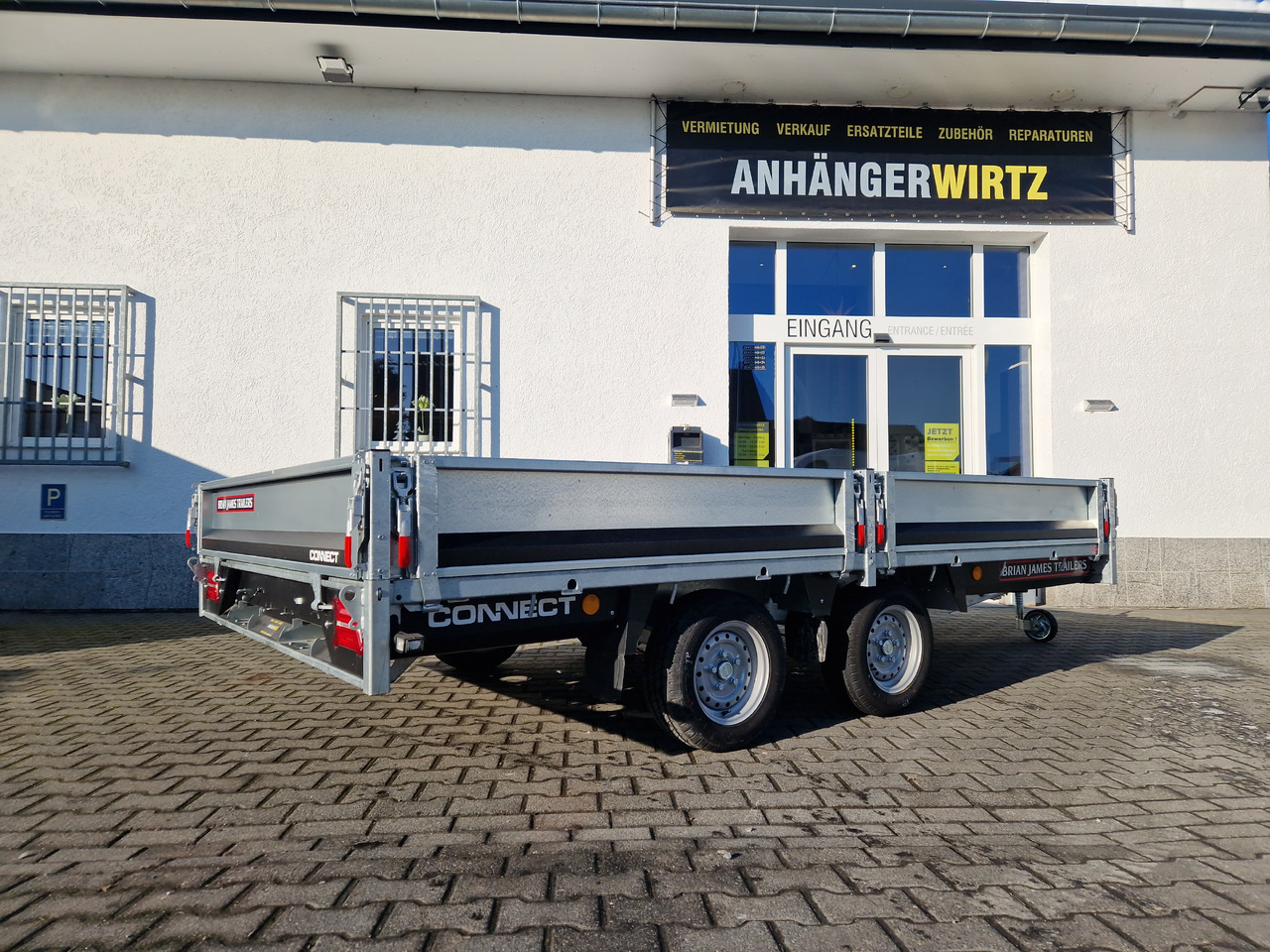 Dropside/ Flatbed trailer Brian James Trailer Connect 360x215x30cm Blackline Bordwände LED 12" (L) 3500kg: picture 9
