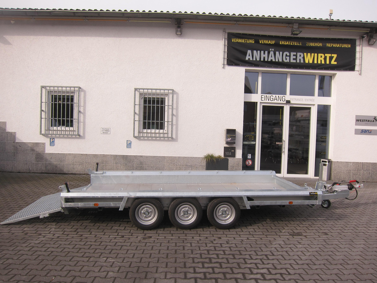 HULCO TERRAX Aluboden 394x188x27cm Heckrampe 100cm Tridem (XL) 3500kg - Plant trailer: picture 5 HULCO TERRAX Aluboden 394x188x27cm Heckrampe 100cm Tridem (XL) 3500kg - Plant trailer: picture 5