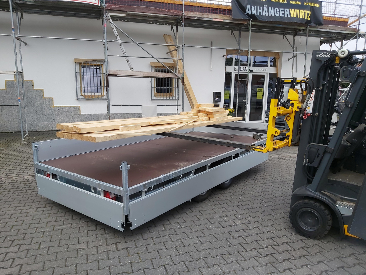 Dropside/ Flatbed trailer MEDAX - 2 3000 405x203x30cm 12" niedrig Fahrwerk (XL) 3000kg: picture 11