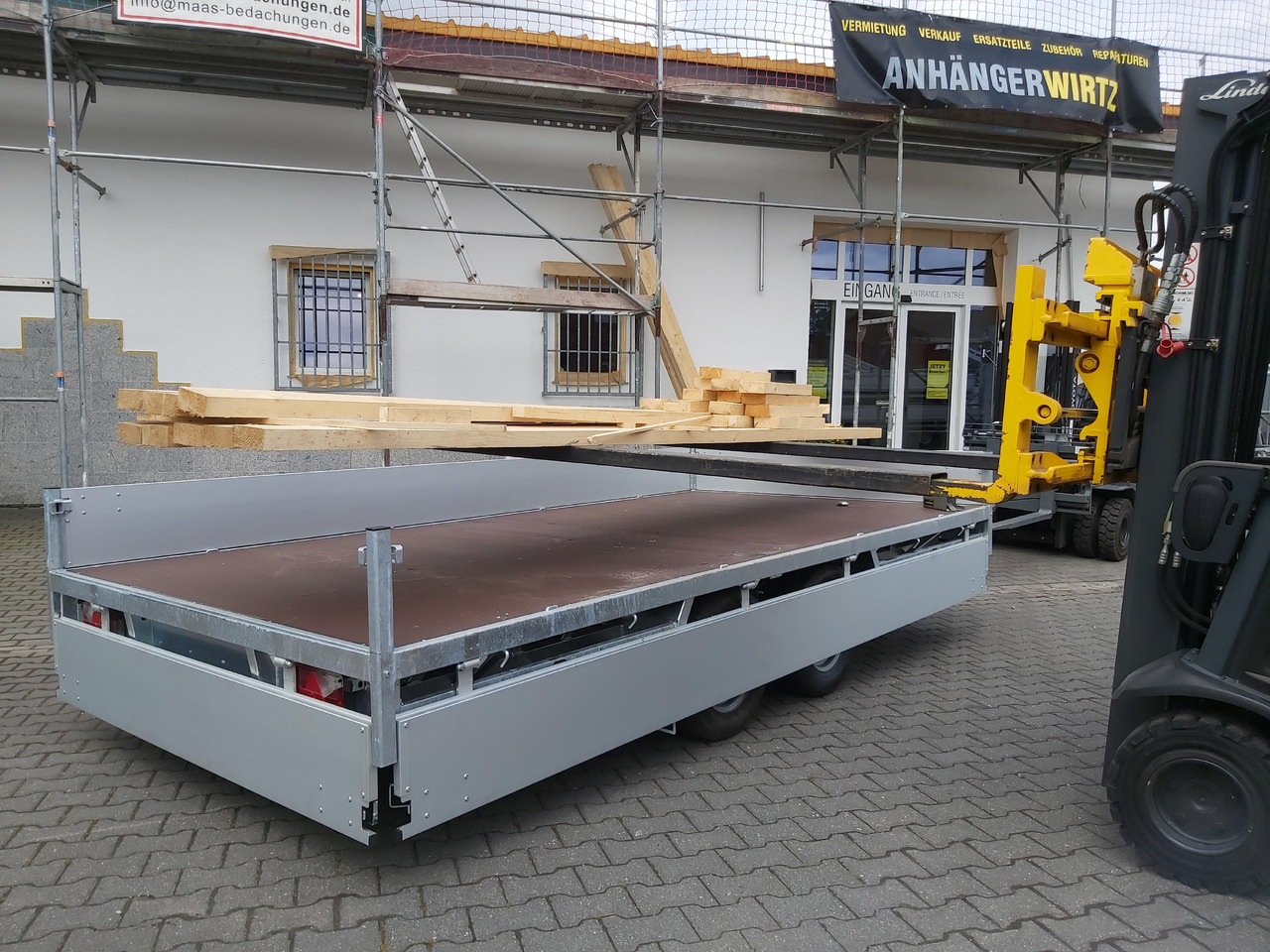 Dropside/ Flatbed trailer MEDAX - 2 3000 405x203x30cm 12" niedrig Fahrwerk (XL) 3000kg: picture 12