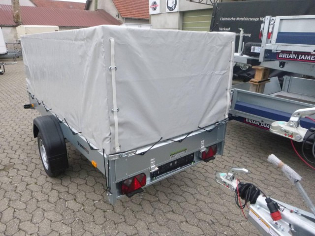 Brenderup Tieflader 2270SUB750 Stahl, 0,75 to. 2700x1300x270mm mit Hochplane 105 cm Lichte Höhe - Car trailer: picture 4 Brenderup Tieflader 2270SUB750 Stahl, 0,75 to. 2700x1300x270mm mit Hochplane 105 cm Lichte Höhe - Car trailer: picture 4