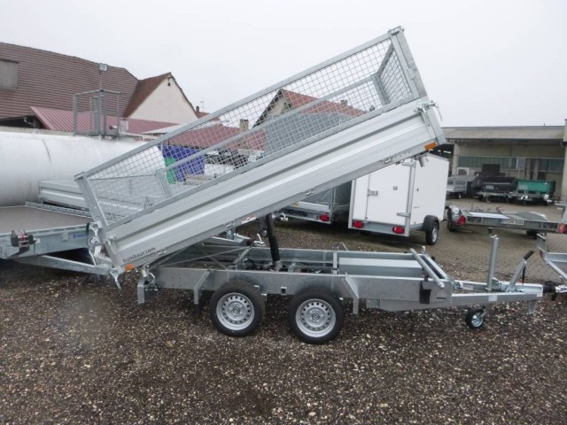 Humbaur 3-Seitenkipper HTK 3000.31 Alu, mit Laubgitteraufsatz, 3140 x 1750 x 350 mm, 3,0 to. - Tipper trailer: picture 2 Humbaur 3-Seitenkipper HTK 3000.31 Alu, mit Laubgitteraufsatz, 3140 x 1750 x 350 mm, 3,0 to. - Tipper trailer: picture 2