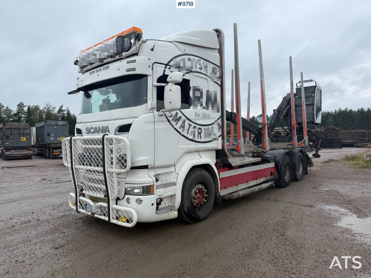 Log truck Scania R520 with crane - Timber truck, Crane truck: picture 1 Log truck Scania R520 with crane - Timber truck, Crane truck: picture 1