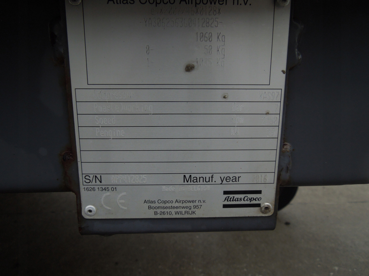 Air compressor ATLAS COPCO XAS97: picture 10