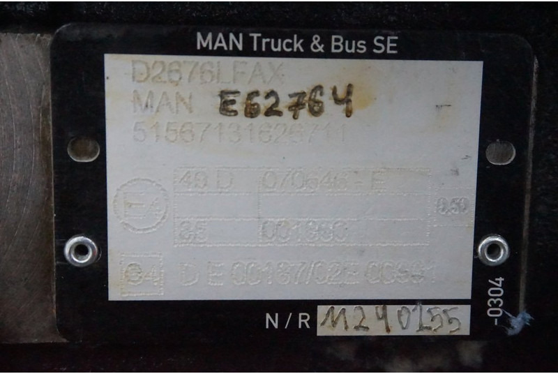 MAN D2676LFAX EURO6 520PS - Engine for Truck: picture 5 MAN D2676LFAX EURO6 520PS - Engine for Truck: picture 5