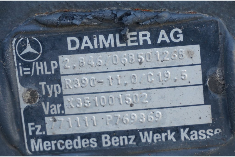 Mercedes-Benz R390-11/C-19.5 37/13 - Rear axle for Truck: picture 4 Mercedes-Benz R390-11/C-19.5 37/13 - Rear axle for Truck: picture 4