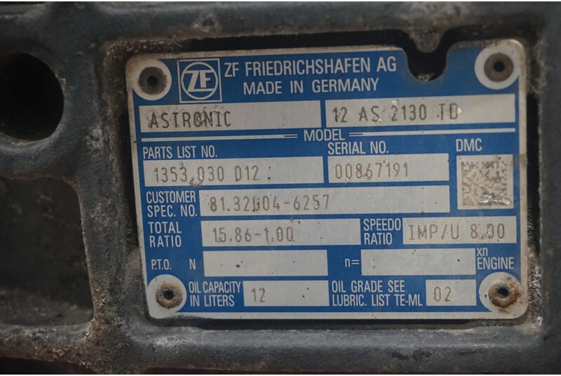 ZF 12AS2130DD TGS 81.32004-6257 - Gearbox for Truck: picture 5 ZF 12AS2130DD TGS 81.32004-6257 - Gearbox for Truck: picture 5