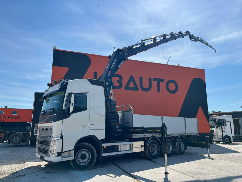 Volvo FH 500 8x4*4 HIAB 408E-6 + JIB / PLATFORM L=6434 mm - Dropside/ Flatbed truck, Crane truck: picture 1 Volvo FH 500 8x4*4 HIAB 408E-6 + JIB / PLATFORM L=6434 mm - Dropside/ Flatbed truck, Crane truck: picture 1