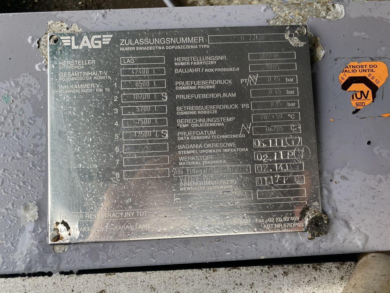 Tank semi-trailer for transportation of fuel LAG: picture 22