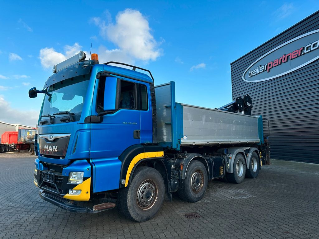 Tipper, Crane truck MAN 35-480 BL 8x4: picture 9