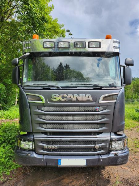 Timber truck, Crane truck Scania R R 580: picture 8