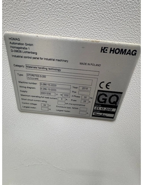 Homag Storeteq O-200 - Woodworking machinery: picture 4 Homag Storeteq O-200 - Woodworking machinery: picture 4
