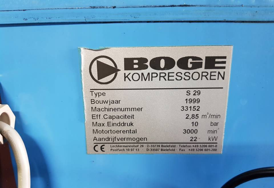 KOMPRESOR ŚRUBOWY BOGE S 29 - Air compressor: picture 3 KOMPRESOR ŚRUBOWY BOGE S 29 - Air compressor: picture 3