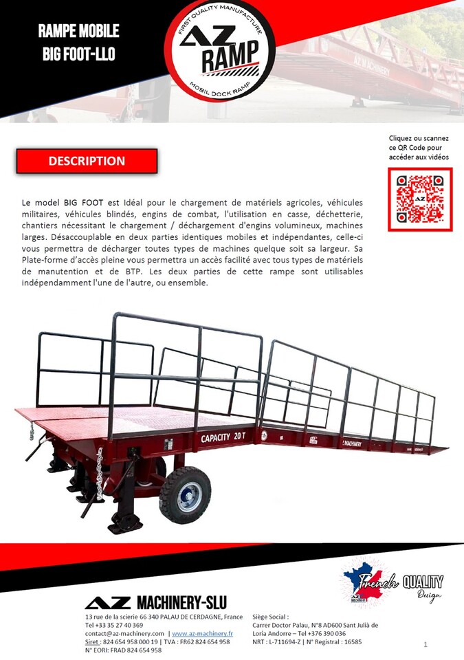 AZ RAMP KING VERSION, BIG FOOT 15 T mobile loading ramp - Loading ramp: picture 4 AZ RAMP KING VERSION, BIG FOOT 15 T mobile loading ramp - Loading ramp: picture 4