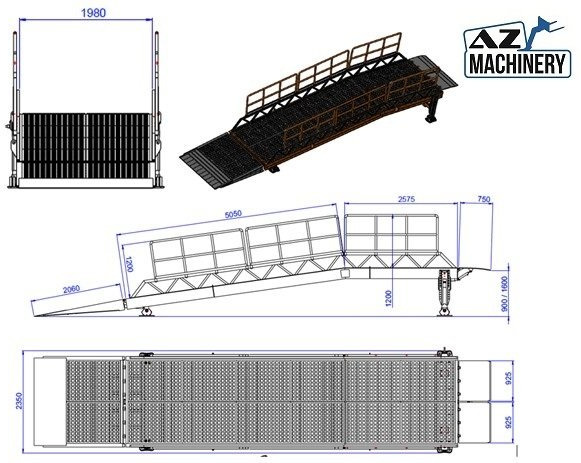 New Loading ramp Loading Ramp with with hydraulic tilting bridge -  AZ RAMP - STAR-RL- 20T. 20 ton capacity: picture 16