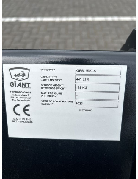 Tobroco Grondbak 150 cm Giant aanspan - Bucket for Construction machinery: picture 5 Tobroco Grondbak 150 cm Giant aanspan - Bucket for Construction machinery: picture 5