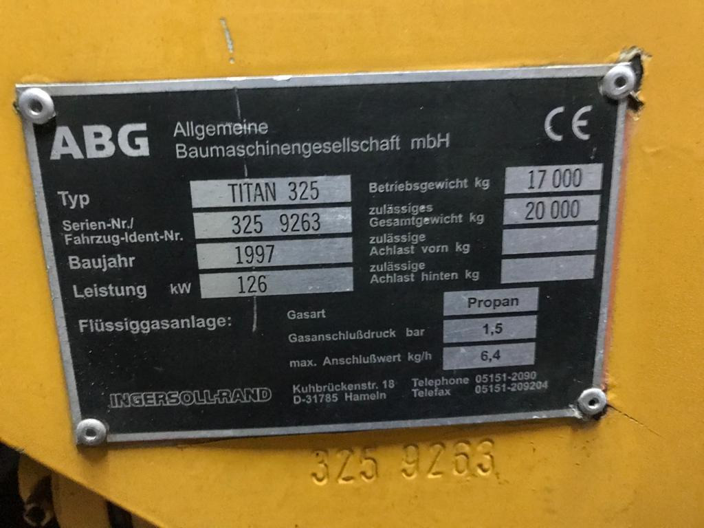 ABG TITAN 325 and runs and runs - Asphalt paver: picture 5 ABG TITAN 325 and runs and runs - Asphalt paver: picture 5