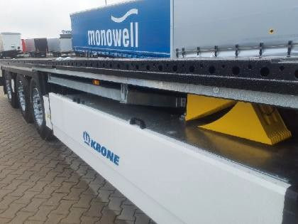 New Dropside/ Flatbed semi-trailer Krone Plateau-Auflieger - Lenkachse + Stapleraufnahme: picture 7