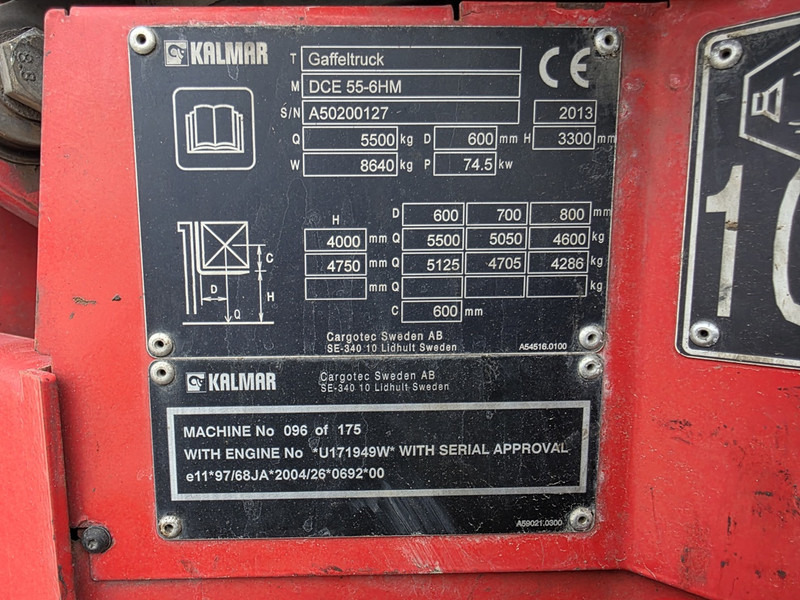Kalmar DCE 55-6HM diesel heftruck kalmar forklift diesel 5.5 ton - Diesel forklift: picture 4 Kalmar DCE 55-6HM diesel heftruck kalmar forklift diesel 5.5 ton - Diesel forklift: picture 4