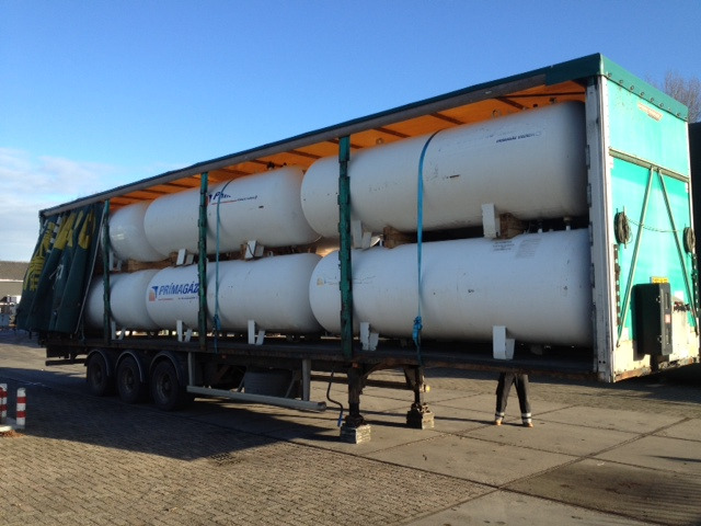 Fuel tank for Truck 5000 L (2,5 ton) Gastank on trailer -Gas, Gaz, LPG, GPL, Propane, Butane tanks aboveground working pressure 15.6 bar Used tanks-Also available per single piece ID 1.005: picture 1