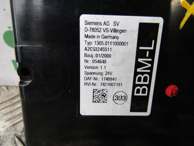 DAF XF 105 BBM-L ECU P/NO 1740941 - ECU for Truck: picture 2 DAF XF 105 BBM-L ECU P/NO 1740941 - ECU for Truck: picture 2