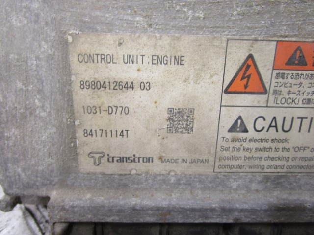 ISUZU N75 (4HK1) ENGINE ECU 8980412644 - ECU for Truck: picture 2 ISUZU N75 (4HK1) ENGINE ECU 8980412644 - ECU for Truck: picture 2