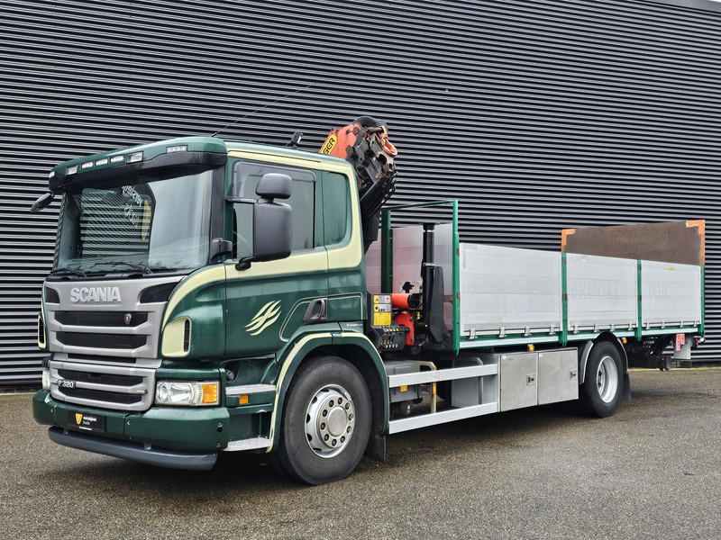 Dropside/ Flatbed truck, Crane truck Scania P320 / 4x2 / PALFINGER PK14002 / CRANE/KRAN: picture 10