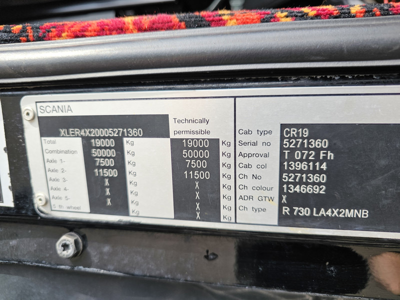 Tractor unit Scania R730 V8 4x2 TOPLINE / FULL AIR / RETARDER / HYDRAULIC: picture 20