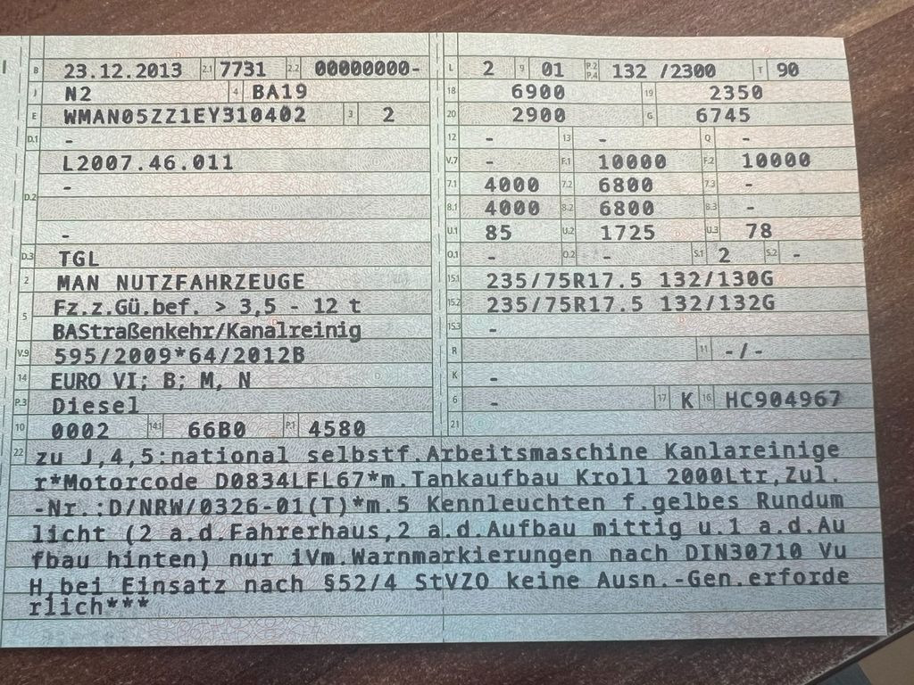 MAN 10.180 Saug & Druck & Spülwagen & Funk Euro 6 MAN 10.180 Saug & Druck & Spülwagen - Vacuum truck: picture 3 MAN 10.180 Saug & Druck & Spülwagen & Funk Euro 6 MAN 10.180 Saug & Druck & Spülwagen - Vacuum truck: picture 3