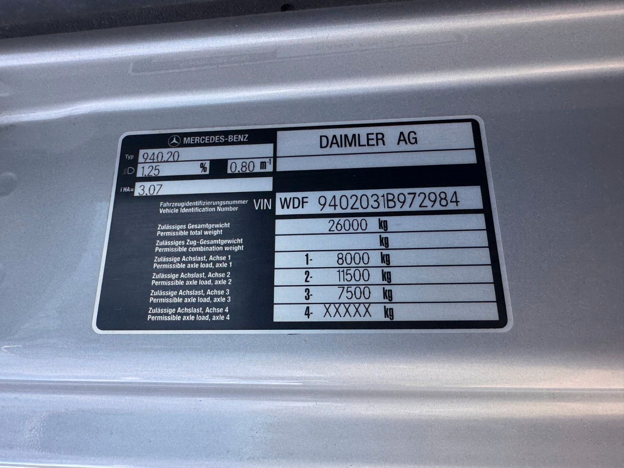 Mercedes-Benz 2540 6X2 Pritsche Palfinger PK 12002 mit Funk - Crane truck: picture 3 Mercedes-Benz 2540 6X2 Pritsche Palfinger PK 12002 mit Funk - Crane truck: picture 3