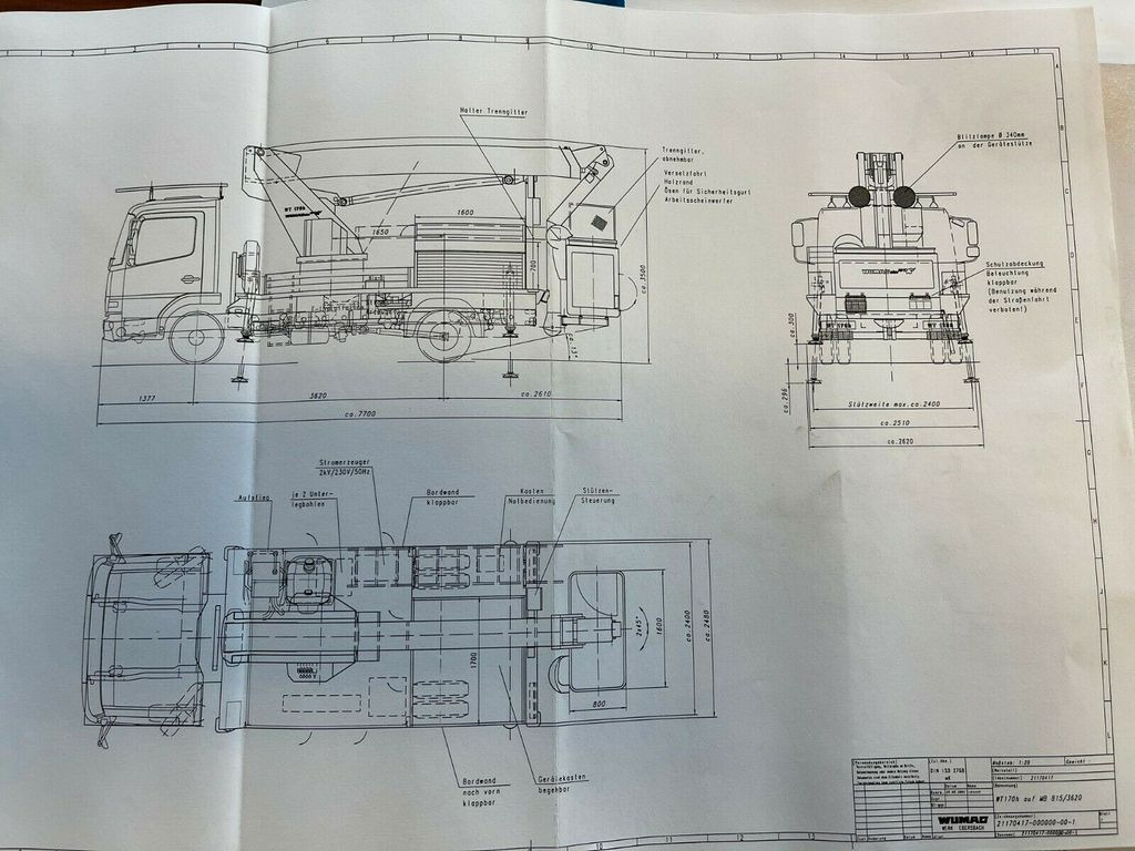 Mercedes-Benz 815 4x2 Hubarbeitsbühne Wumag 170 high 17 m Mercedes-Benz 815 4x2 Hubarbeitsbühne Wumag 170 high 17 m - Truck mounted aerial platform, Van: picture 5 Mercedes-Benz 815 4x2 Hubarbeitsbühne Wumag 170 high 17 m Mercedes-Benz 815 4x2 Hubarbeitsbühne Wumag 170 high 17 m - Truck mounted aerial platform, Van: picture 5