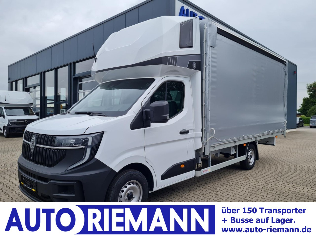 Renault Master 35 Pritsche Schiebe Plane Schlafkab 10 PAL LUFTFEDER - Curtain side van: picture 1 Renault Master 35 Pritsche Schiebe Plane Schlafkab 10 PAL LUFTFEDER - Curtain side van: picture 1