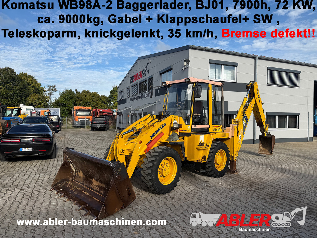 Komatsu WB98A-2 Baggerlader SW - Backhoe loader: picture 1 Komatsu WB98A-2 Baggerlader SW - Backhoe loader: picture 1