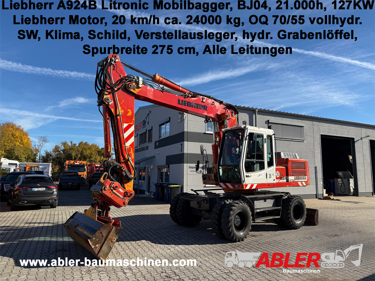 Liebherr A924 B Litronic Mobilbagger OQ 70/55 - Excavator: picture 1 Liebherr A924 B Litronic Mobilbagger OQ 70/55 - Excavator: picture 1
