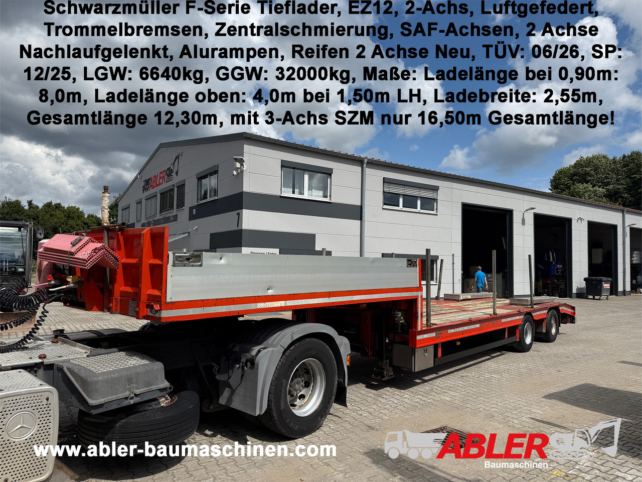 Schwarzmüller F-Serie Tieflader Nachlaufgelenkt ZS TOP - Low loader semi-trailer: picture 1 Schwarzmüller F-Serie Tieflader Nachlaufgelenkt ZS TOP - Low loader semi-trailer: picture 1