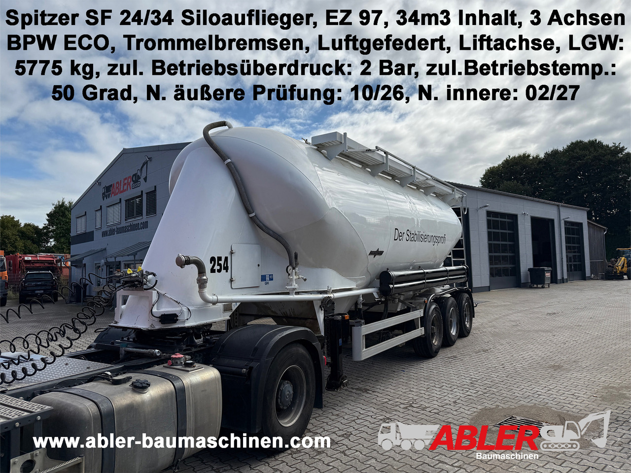 Spitzer SF24/34 3-Achs Siloauflieger - Silo semi-trailer: picture 1 Spitzer SF24/34 3-Achs Siloauflieger - Silo semi-trailer: picture 1
